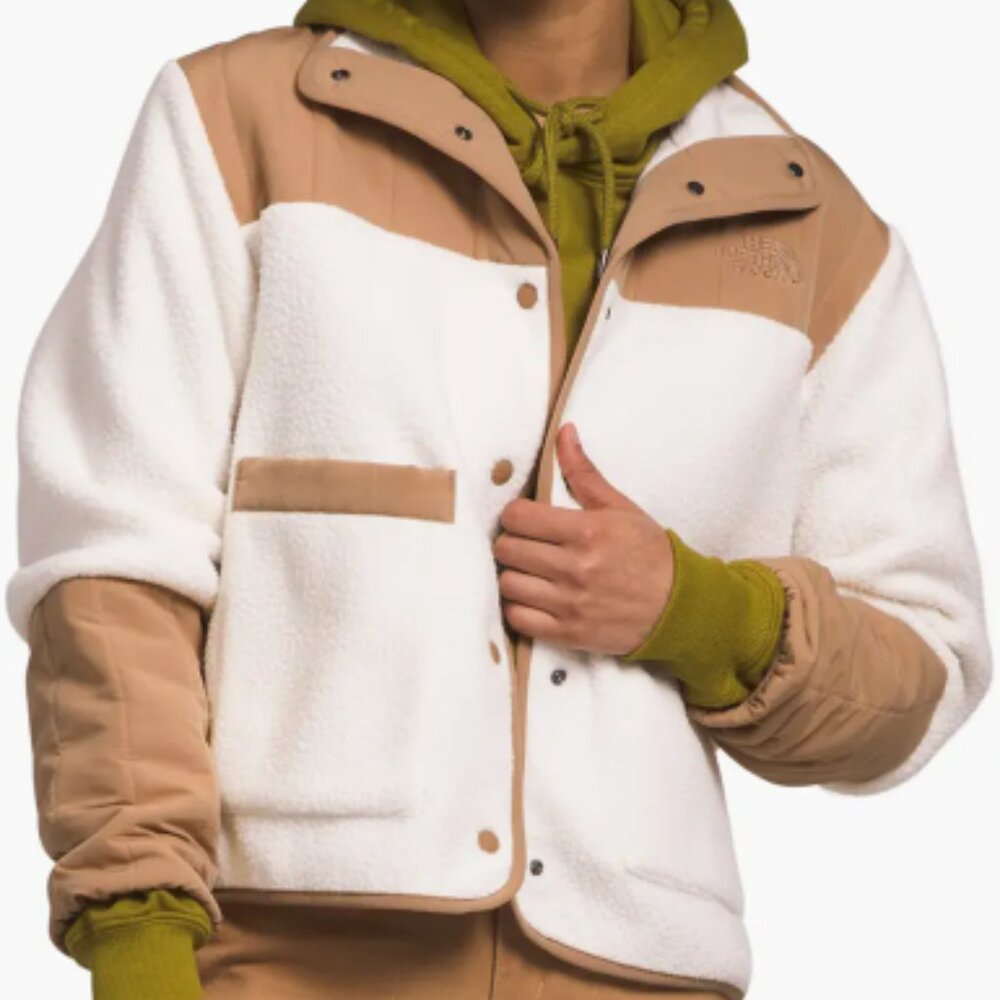 North Face Cragmont Fleece Women's Jacket - Gardenia White / Almond Butter Sz L